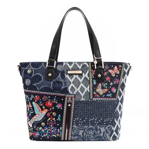 Bolso Nicole Lee Denim Shopper Bosque de Amor miniatura 1