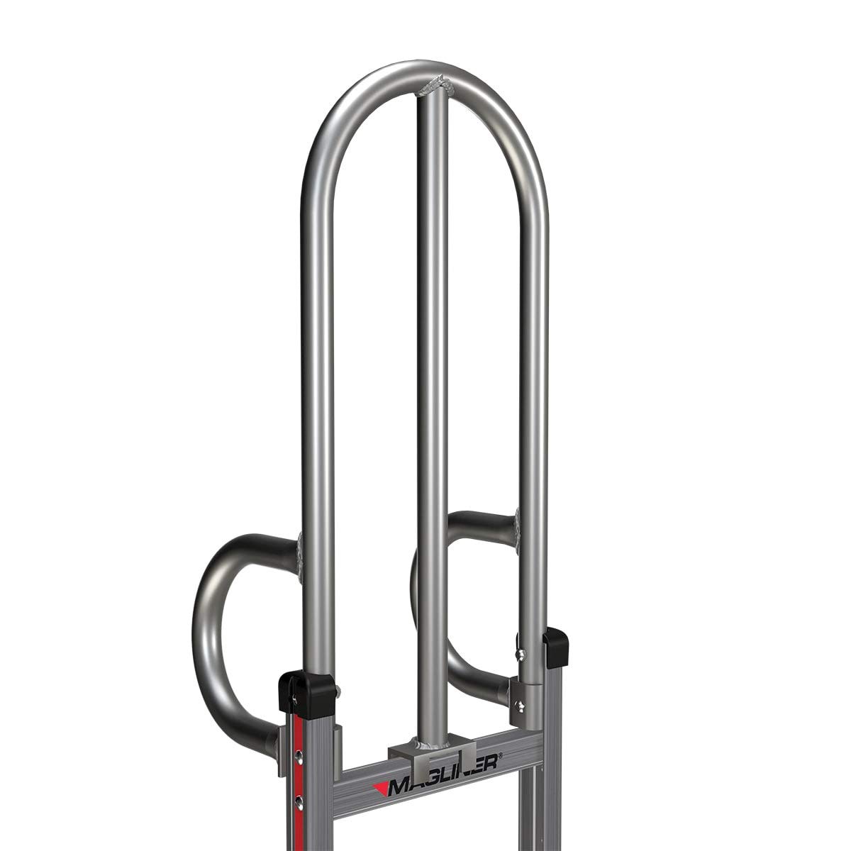 62" Bolted Dual Grip Handle with Vertical Post for 2-Wheel Hand Truck by Magliner – Silver, Model 301170
