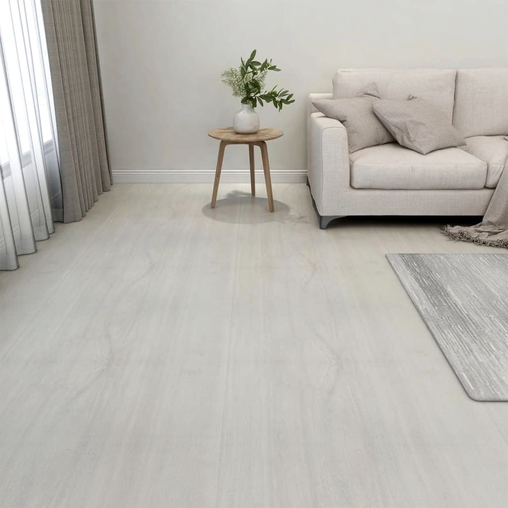 Materiały budowlane Samoprzylepne deski podłogowe 20 szt. PVC 1,86 m² kremowe podłogi i dywan