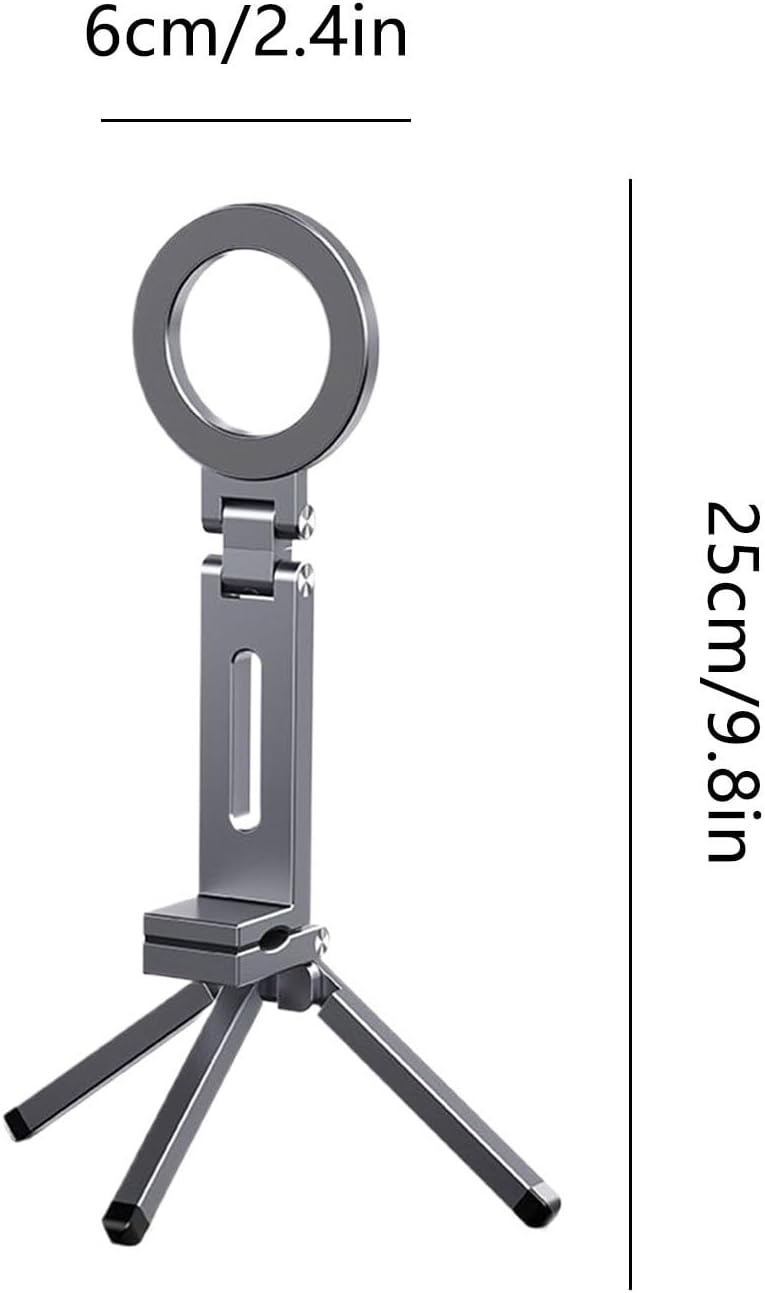 Magnetic Phone Tripod Portable Cellphone Holder Clip image 5
