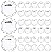 FJSM 30 Sets 2.4 inch Badge Button Pin Round DIY Button Badge Acrylic Design Clear Plastic Large Pin Button Badge Kit for Children's DIY Craft Supplies