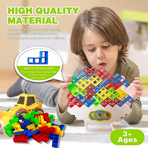 POJZIUY 48PCS Tetra Tower Enhanced Kit, Balance Game for Party Indoor Outdoor, Great Building Toys Gift for Kids Adults - Thumbnail 5