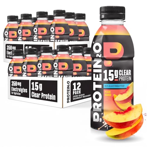 Protein2o 15g Whey Protein Infused Water,Peach Mango,16.9 Oz Bottle,(Pack of 24)
