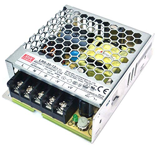 Meanwell LRS-35-12 Switching Power Supply, Single Output, 12V, 3A, 36W, 1.18" H x 3.23" W x 3.9" L
