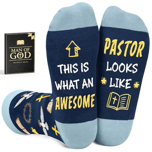 Pastor Appreciation Gifts - Unique Pastor Socks For Men Thoughtful Minister Presents Ideal Clergy Fathers Day Gift Comfortable Soft Appreciation Socks Great For Birthdays Or Holidays