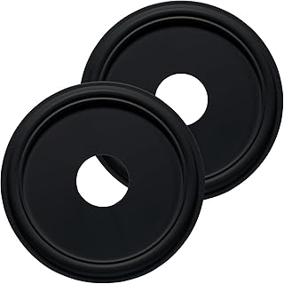 Molded Nylon Ceiling Medallion for Light Fixtures and Ceiling Fans Black 13"OD x 4"ID x 1-1/8"P (Fits Canopies up to 10-1/2")