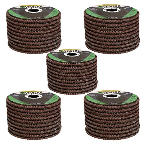 50 x Flat Discs 120 Grit For Angle Grinder 4.5