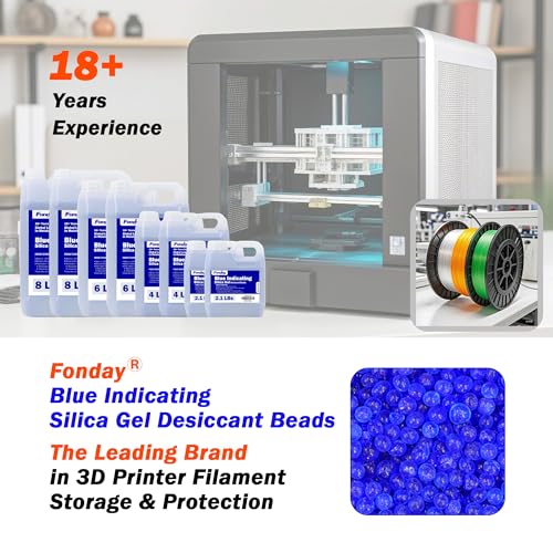 Image of 2.1LBS Fonday Blue Indicating Silica Gel Beads Desiccant Moisture Indicating Blue to Pink Reusable Industry Standard Bead Size 3 to 5mm