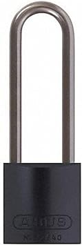 ABUS Black 72/40 Lockout Tagout Padlock w/ 3" Shackle, Single Padlock