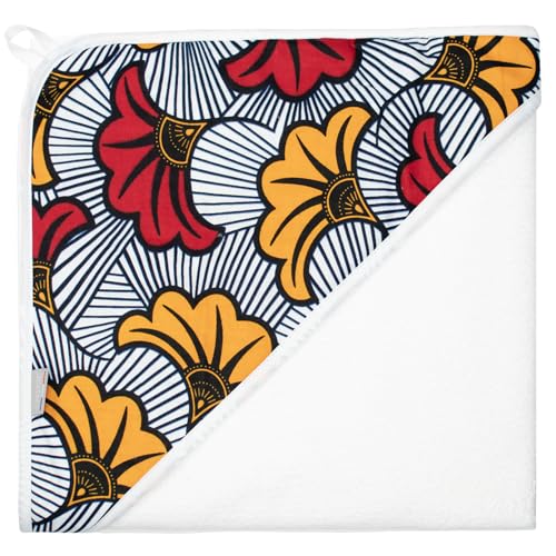 Cape de bain bébé anti froid Sevira Kids grand format 100x100 coton bambou
