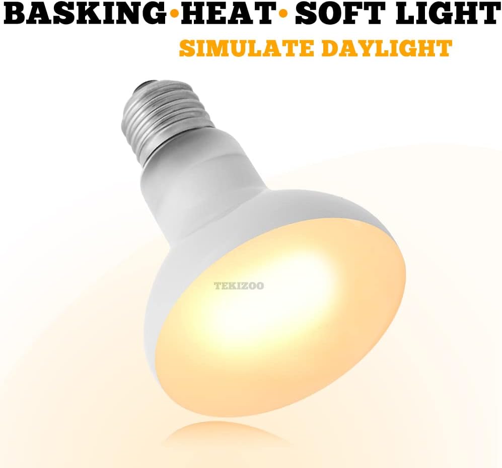 Reptile Heat Lamp Basking Spot Bulb UVA Daylight Light for Amphibian,Lizard,Tortoise,Bearded Dragon 50W(4 Pack)