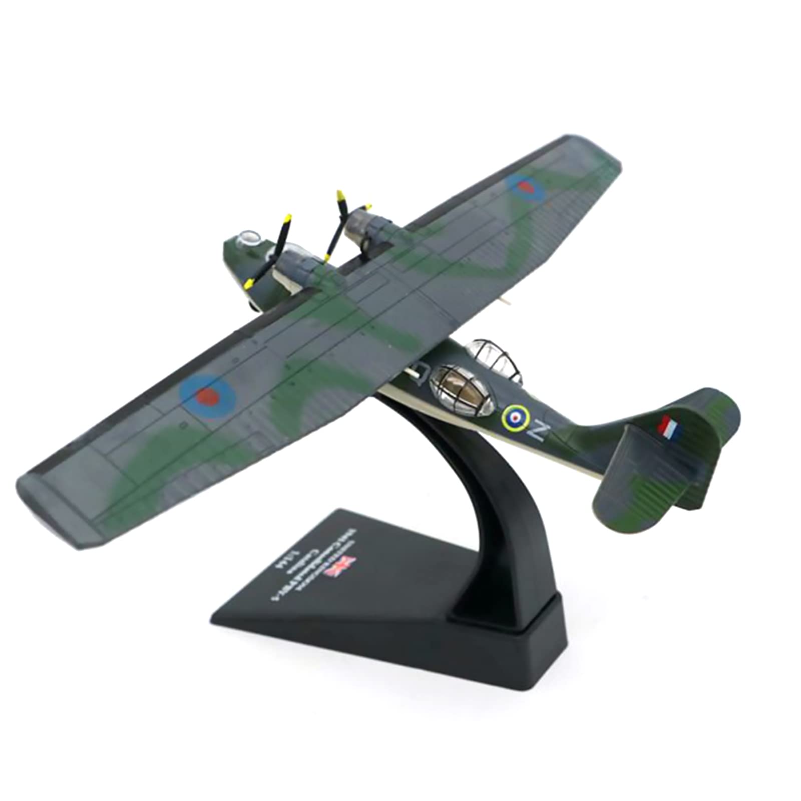DAGIJIRD 1:144 Fighter Attack Plane Diecast Military Model WWII UK RAF Classic PBY 5 Catalina Aircraft Fighter Models with Display Stand