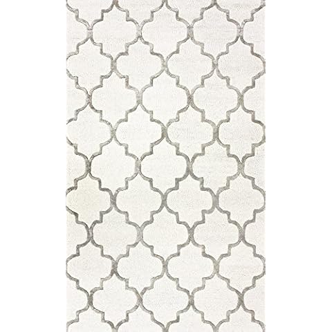 nuLOOM Faux Silk Moroccan Wool Rug, 5' x 8', Nickel Gray Cover