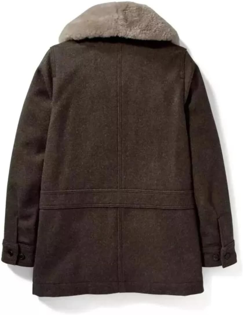 Zulin Womens's Kelly Reilly Brown Yellowstone Beth Dutton Woolen Coat