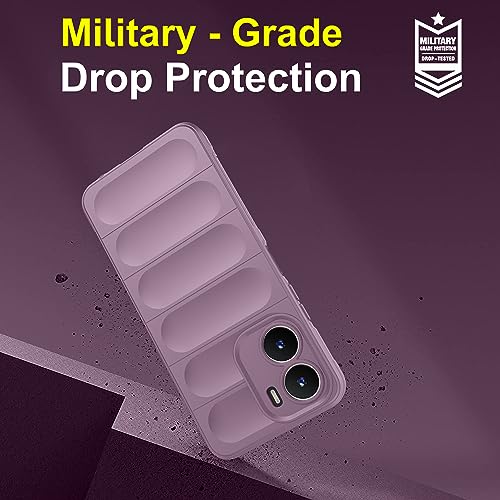 Image of amazon basics Back Case Cover for Vivo Y16 | Compatible for Vivo Y16 Back Cover | Liquid Silicon Magic Case with Camera Protection | Lavender
