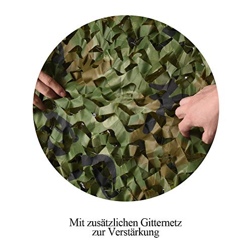 LOOGU Tarnnetz Sonnenschutz Camouflage Netz Verschiedene Größen und Farben Tarnung Woodland Sichtschutz für Garten… – Bild 6