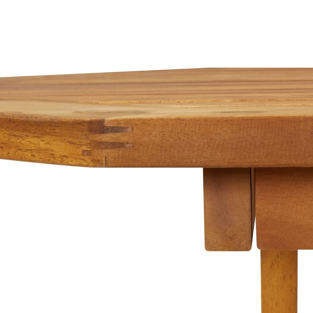 IKAYAA Mesa y 4 Sillas Plegables de Madera Acacia Comedor Jardin Juego de Comedor Patio Terraza Balcón Conjunto Jardín Exterior de Madera