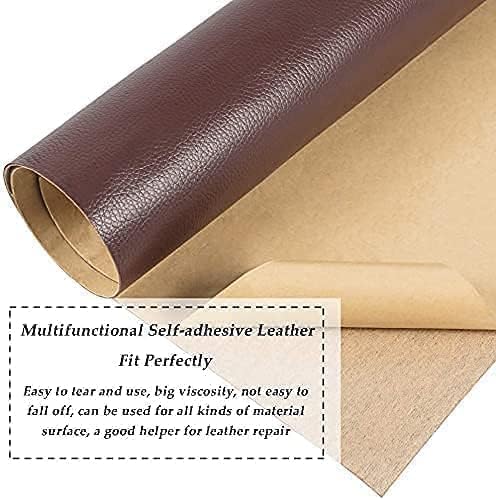 Adhesive Sheet Waterproof for Genuine Leather Repair Patch 30x60cm for Sofa Repair Car Seats Jackets Durable Self-Adhesive Couches Furniture Bags Jackets Waterproof DIY Upholstery Tape Car (Brown) 1