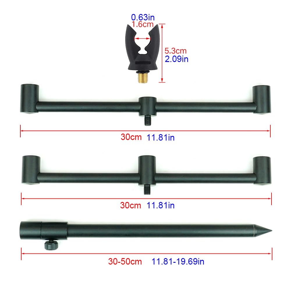 Hirisi Tackle Aluminium Angelruten-Stnder-Set fr 3 Ruten mit Tragetasche  und Rutenhalter-Kpfen (FBA-KT-1670) : Amazon.de: Sport & Freizeit