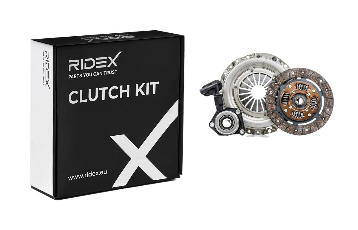 RIDEX 479C0416 Kit d'embrayage avec butée hydraulique avec mécanisme d'embrayage avec disque d'embrayage Compatible avec FORD Fiesta Mk5 3/5 portes JH1, JD1, JH3, JD3