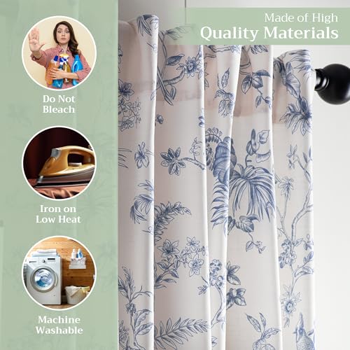 Image of Maison d' Hermine Curtains for Living Room 100% Cotton 50 inchx108 inch (Pack of 1)