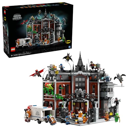 LEGO DC Batman Arkham Asylum Building Set for Adults - Home Decor for Bedroom, Office, or Book Shelf - Collectible for Comic Book & Movie Fans, Ages 18+ - Gift Idea for Birthdays - 76300