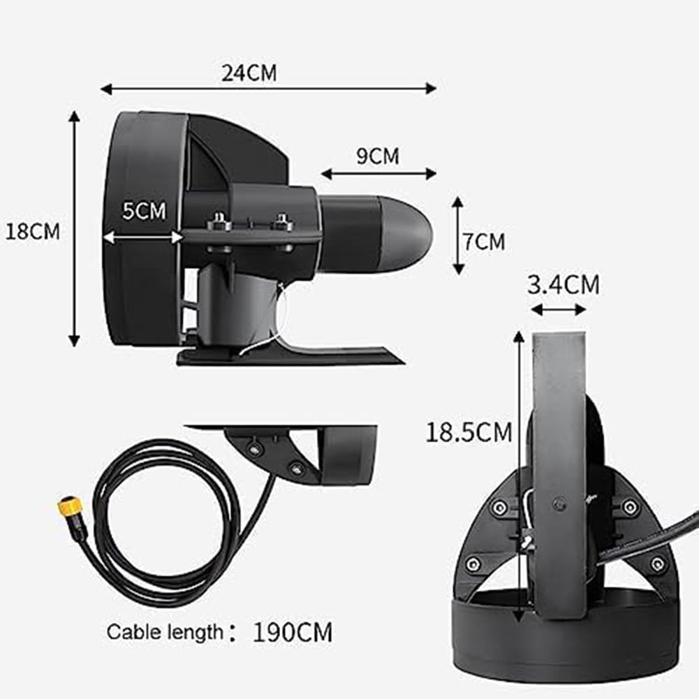 Pinna elettrica motorizzata da SUP, motore a batteria ricaricabile da 12 V per stand up paddle, tavola da surf, longboard e kayak