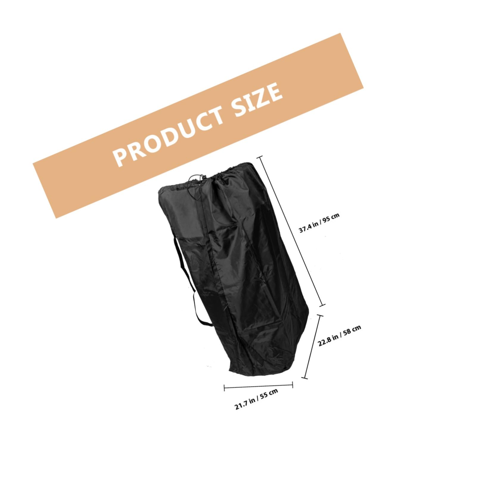 Gatuida Sacca Passeggino da Viaggio per Aereo, Borsa in Nylon Nero | Cinghie Doppie, Chiusura a Coulisse Blocco, Cuciture Rinforzate per Uso in Viaggio