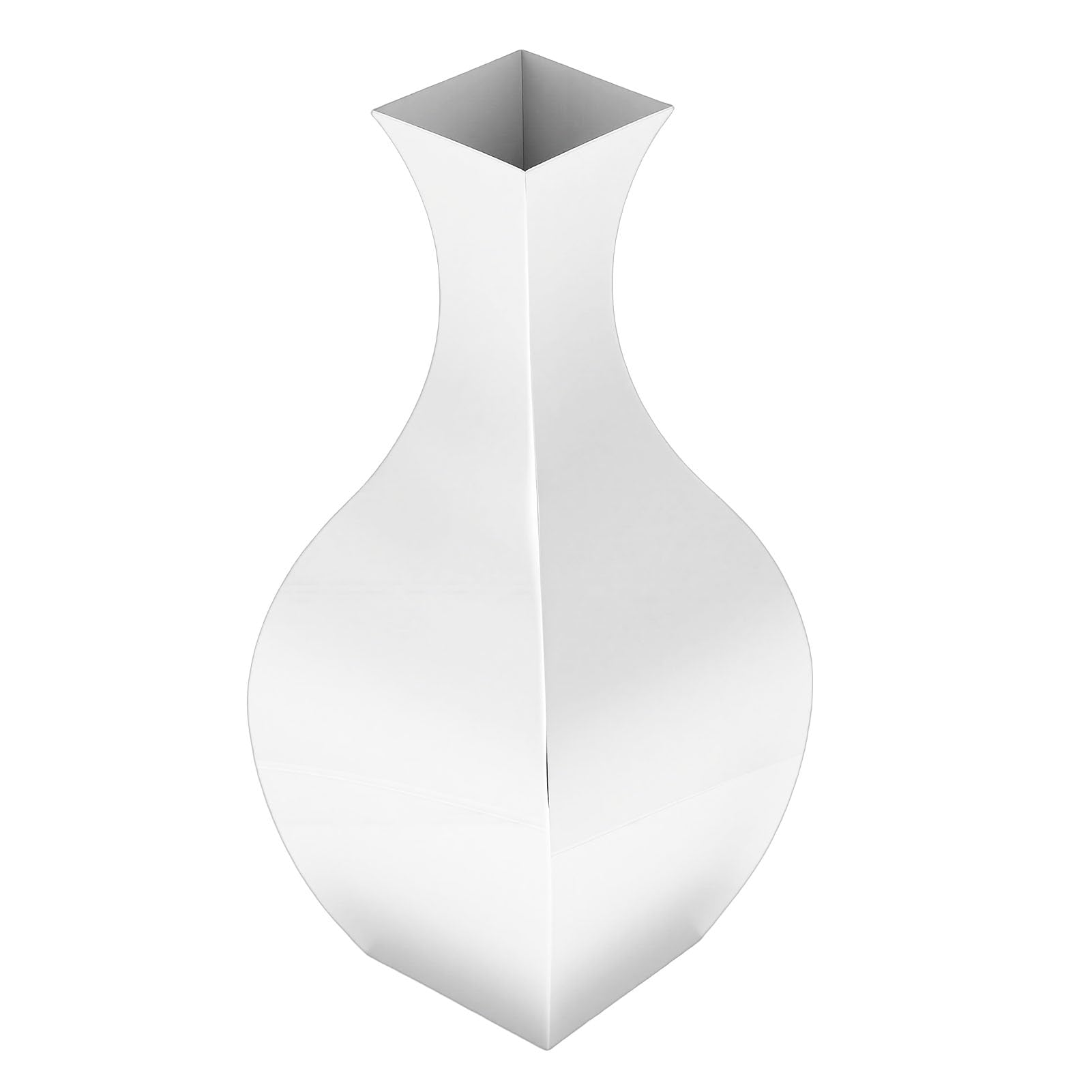 Vase à fleurs incassable en acier inoxydable poli pour une décoration de salon sécurisée