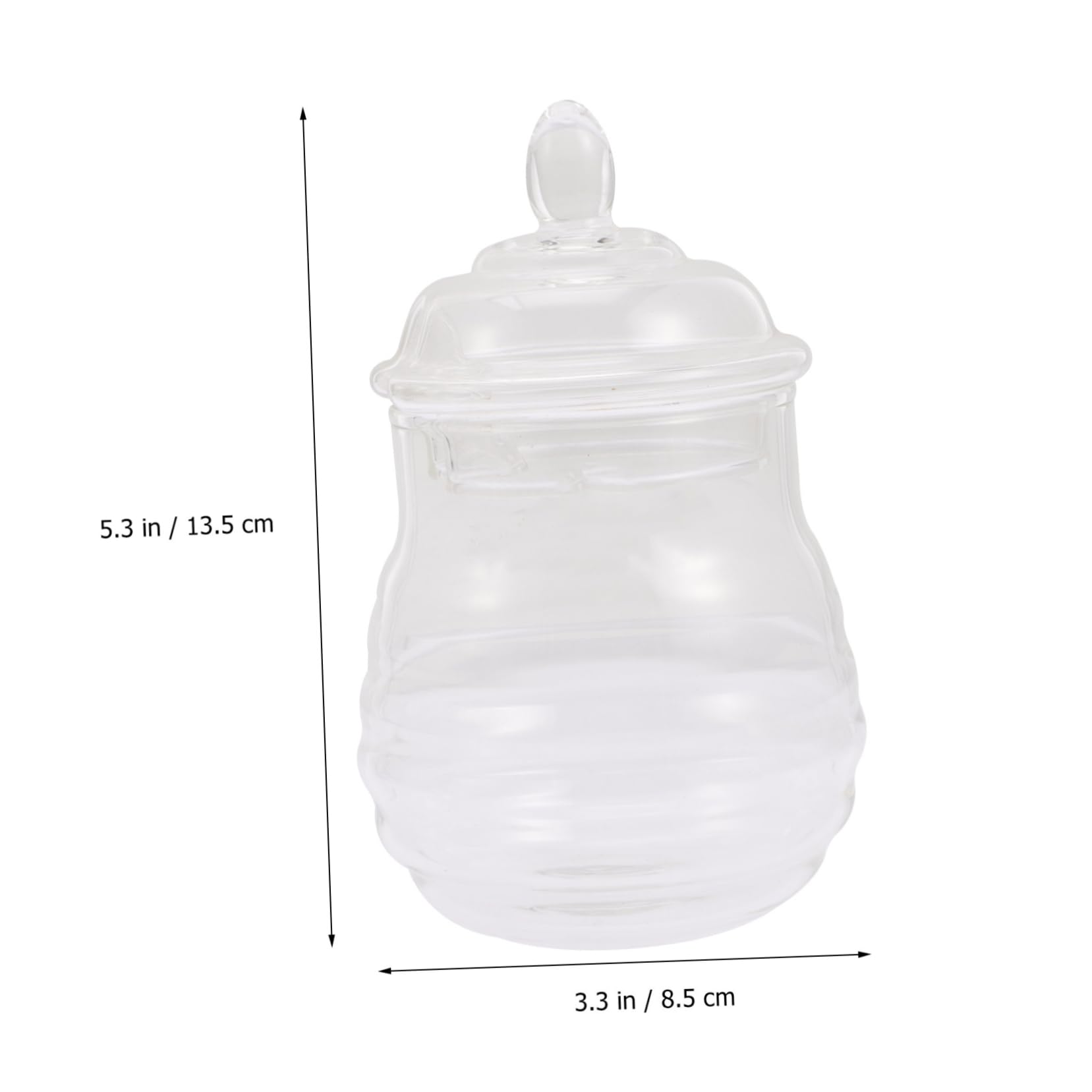Unomor 1Set with Lid and Dipper Elegant Transparent Honey Container for Kitchen Storage for Home Bakery and Food Stores Practical Honey Holder for Easy