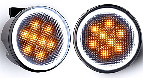 Glow Led Halo Grill Indicator Turn Signal For Jeep Wrangler JK & JKU