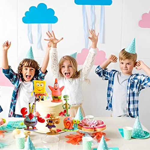 SpongeBob SquarePants Taarttoppers, SpongeBob Figuren Set, SpongeBob Taartdecoraties, Cupcaketoppers voor Kinderen… - Image 7