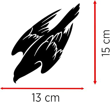 Uçan Kartal Oto Sticker - Kartal Silüet Sticker - Araba Motor Aksesuar 13x15cm