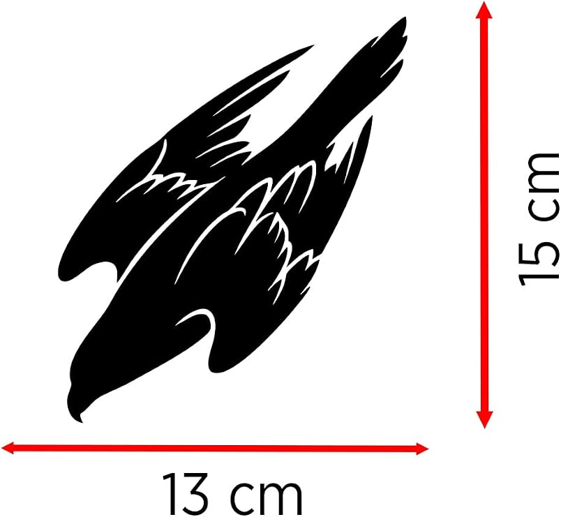 Uçan Kartal Oto Sticker - Kartal Silüet Sticker - Araba Motor Aksesuar 13x15cm
