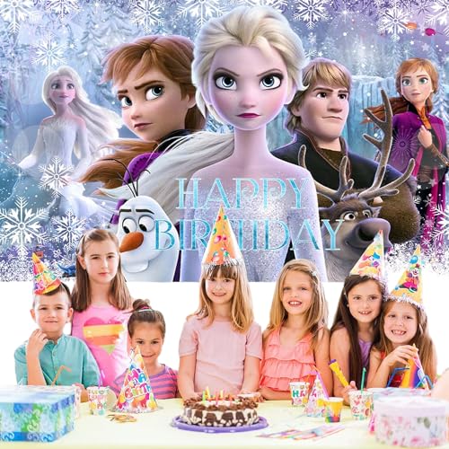 Fondo Fotográfico Banner Frozen para Fiesta Infantil 1Pcs miniatura 3