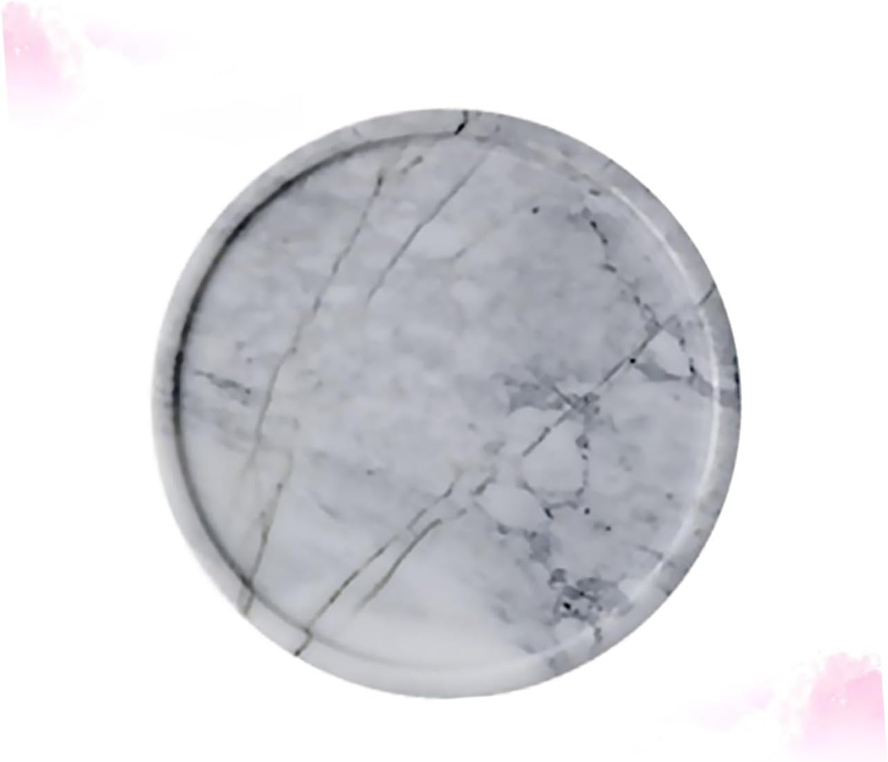 MAGICLULU Natural Marble Trays Tiered Decor Plate Dessert Dish Jewelry Dishes Snack Storage Grey