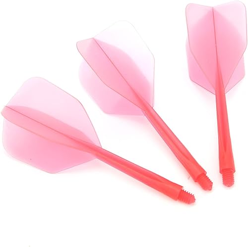 SPYMINNPOO 3 piezas de dardos y vuelos, ABS integrado transparente eje y vuelo combo de dardos estándar antirotura