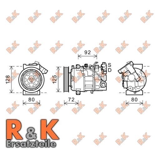 PRASCO RTAK489 Compresor aire acondicionado