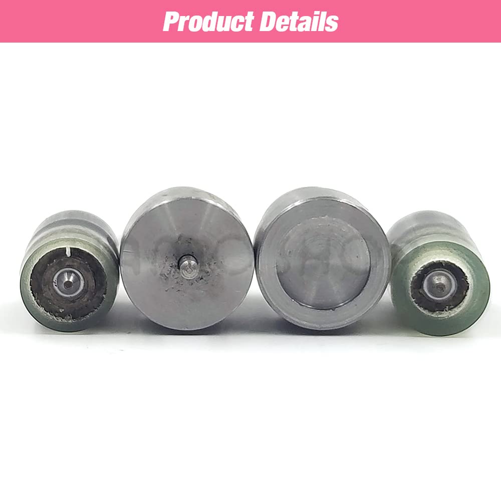 Máquina de prensado manual con remache de ojal Instalación de botón a presión Troqueles de prensa Kits de juego de moldes para zapatos de artesanía en cuero Bolsa Cinturón Ropa-14 mm Broche magnético