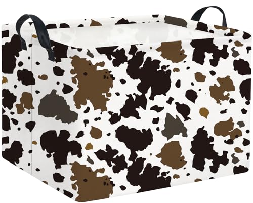 HIYAGON Rectangular Cow Basket Kids Basket Baby Storage Bin Basket Organizer Box for Boys Room Decor(Cow)