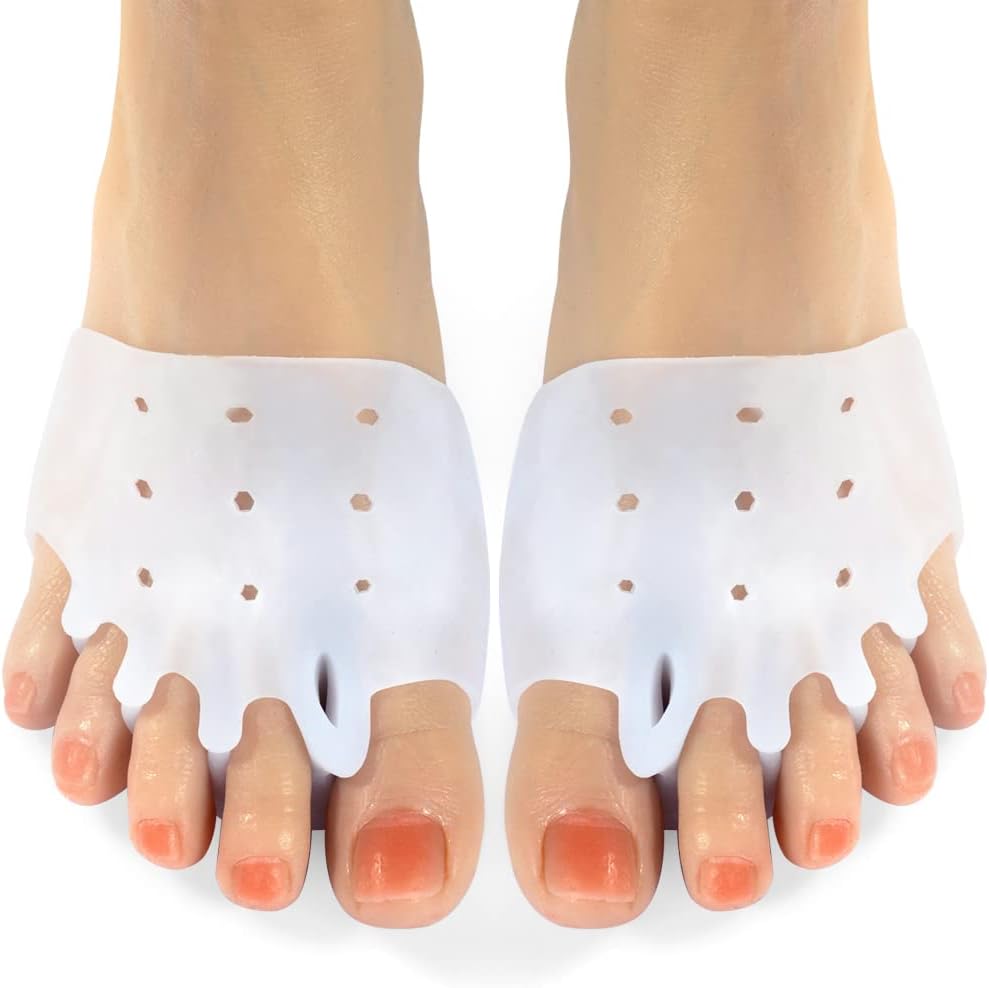Gel Metatarsal Pads 6Pcs, Ball of Foot Cushions with Breathable Honeycomb, Forefoot Supportive bandages Toe Separator Mortons Neuroma Callus Metatarsal Foot Pain Relief Bunion Forefoot Cushioning Relief Women (Style 2)