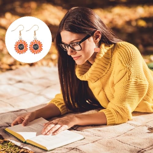 Riceshoot 72 Pairs Fall Halloween Holiday Earrings for Women Thanksgiving Christmas Dangle Earrings Variety Pack Cute Holiday Earring Bulk for Women Teacher Party Favors Gifts2