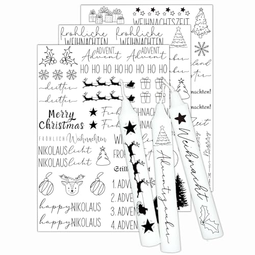 Kerzentattoos Weihnachten mit Sprüchen – Kerzen Tattoo für...