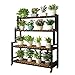 Metal flower stand Stojak Na Kwiaty Schodkowe, Wielopoziomowy Drewniany Stojak Na Rośliny O Dużej Pojemności, Półka Na Rośliny Kwiatowe Na Dziedziniec I Targi(Size:4-Tier 120cm)