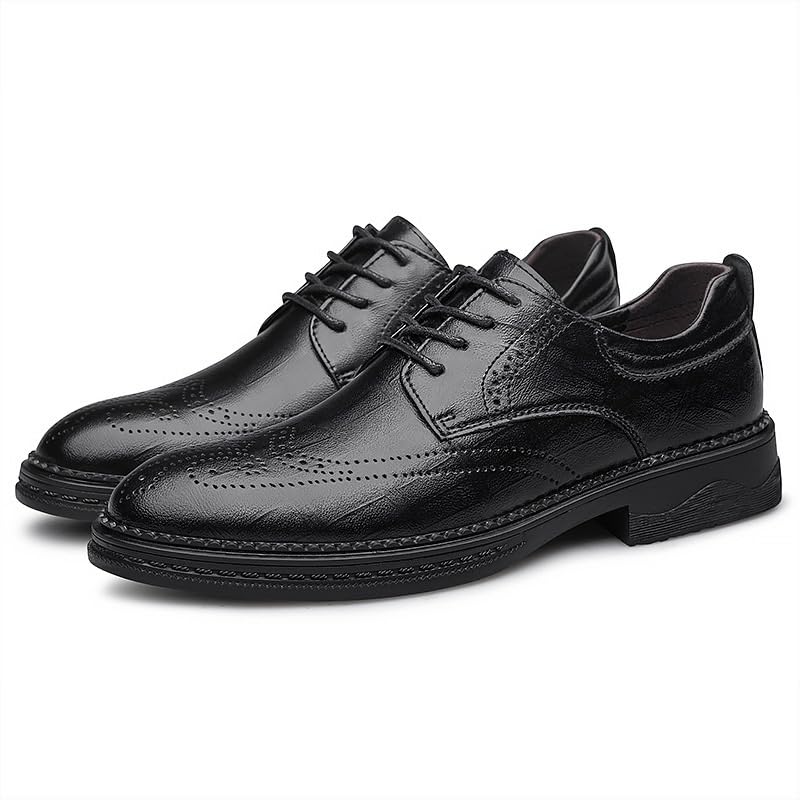Business Oxford Shoes for Men Mens Leather Dress Shoes Mens Oxfords Formal Dress Shoes for Men Anti-Slip Low Top Non Slip Prom Men's Casual Dress Shoes2