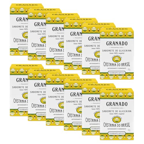 Granado Sabonete Glicerinado Terrapeutics, Castanha, 90g, 12 Unid...
