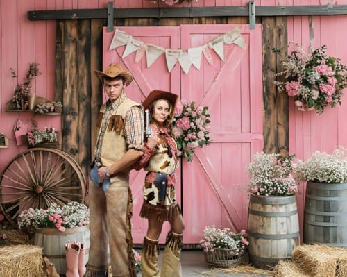 Fondo rosa western 10x8ft para fotografía miniatura 2