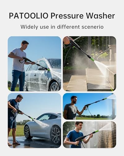 Pressure Washer, 4000PSI 2.6 GPM Max Power Washer with Foam Cannon 23FT Hose PATOOLIO Electric High Pressure Washer for Fences, Patios, Decks, Patios and Cars — view 6