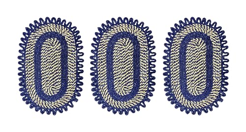 Image of Cotton Doormat for Home |Handmade Cotton Doormat | Quick Dry, Washable Door Mat for Home, Bathroom & Bedroom (40x60 cm, Blue-3)