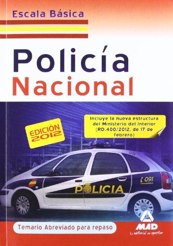 Portada de Escala Basica de Policia Nacional: Temario Abreviado de Repaso